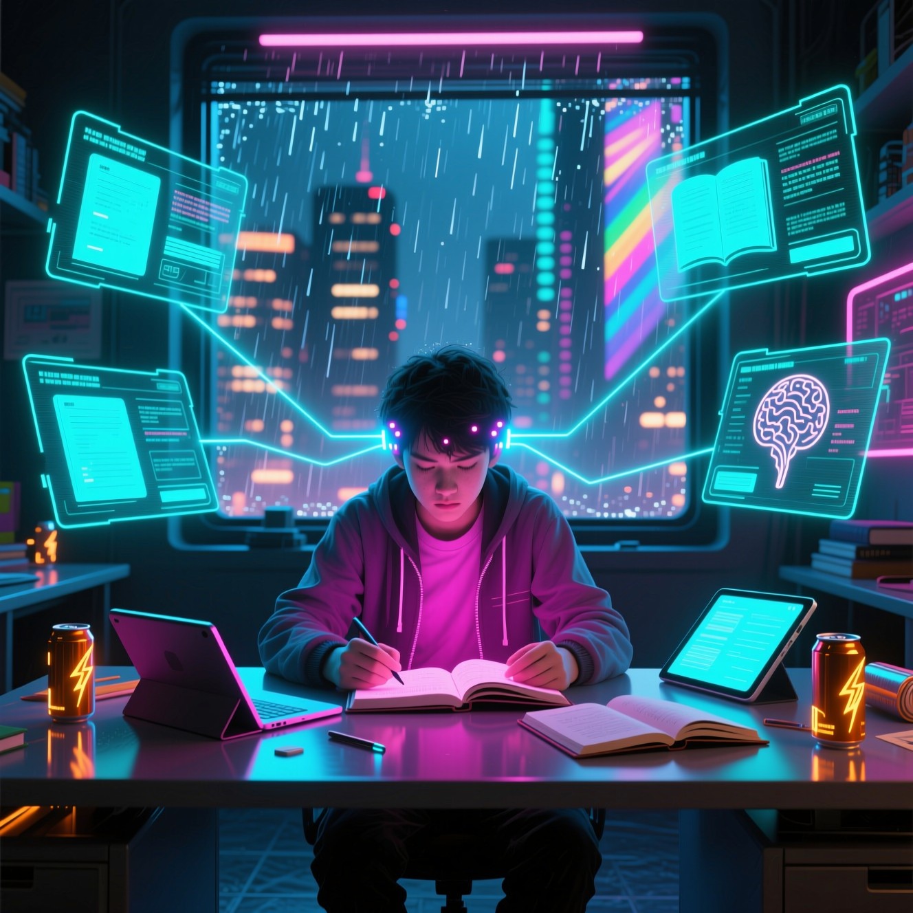 Free Cyberpunk Study Session Image - Cyberpunk, Futuristic, Neon ...