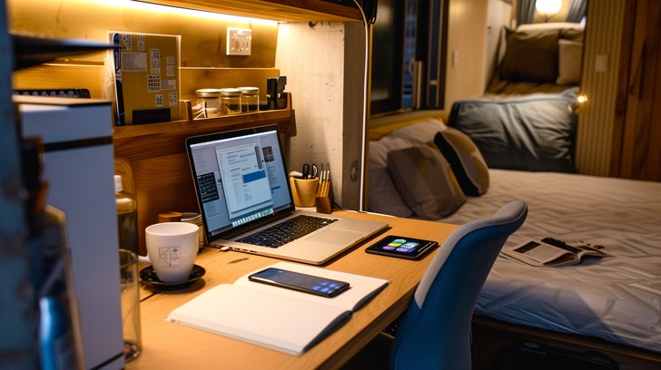 Free Cozy Kitchen Workspace Image - Kitchen, Workspace, Laptop ...