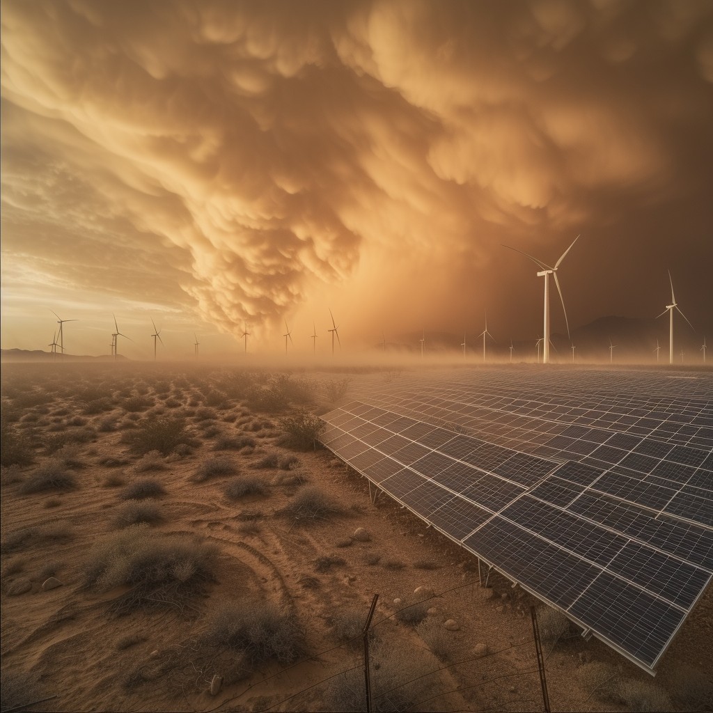 Download Renewable Energy Storm Image - Solar, Wind, Energy | StockCake