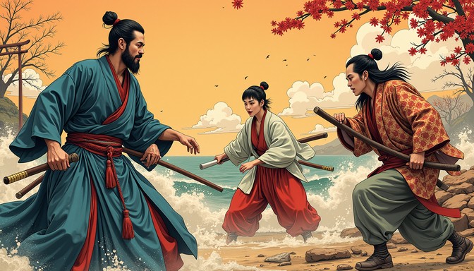 Samurai Parallel All Races Free Epic Samurai Duel Image - Samurai, Duel, Lightning | Download at ...