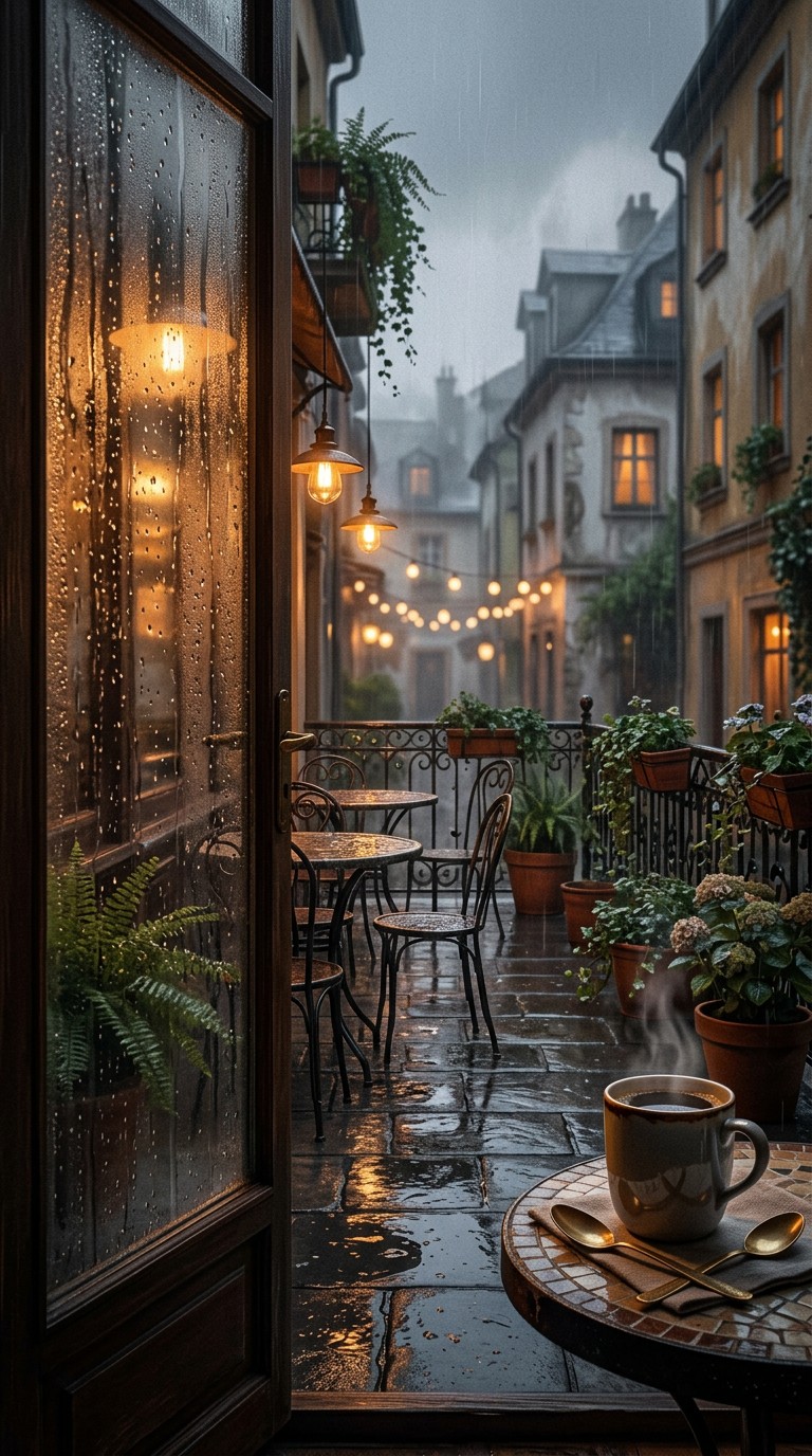 Free Rainy Cafe Comfort Image - Cafe, Rain, Coffee | Download at StockCake