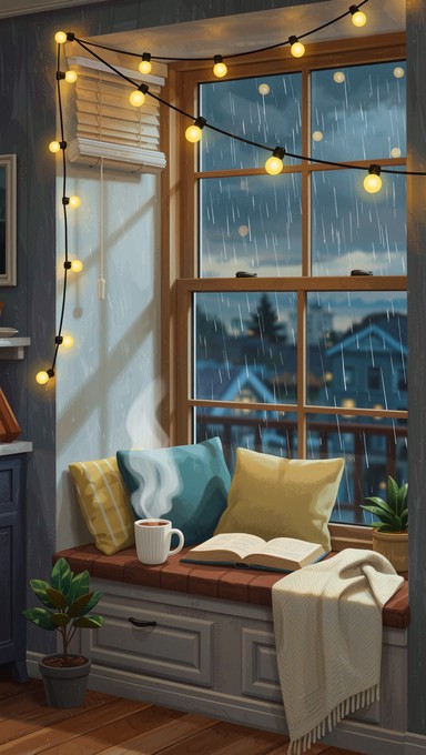 Free Cozy Rainy Reading Photo - Cozy, Rain, Window | Download at StockCake
