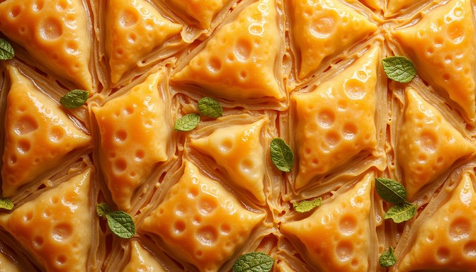 Free Honeyed Baklava Triangles Image - Baklava, Honey, Pastry ...