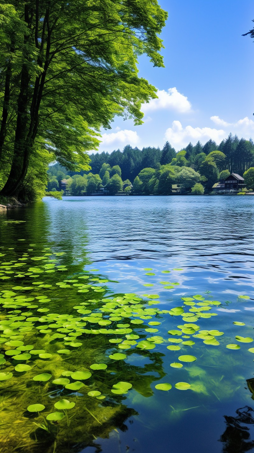 Free Serene Lake View Image - Lake, Greenery, Lily | Download at StockCake