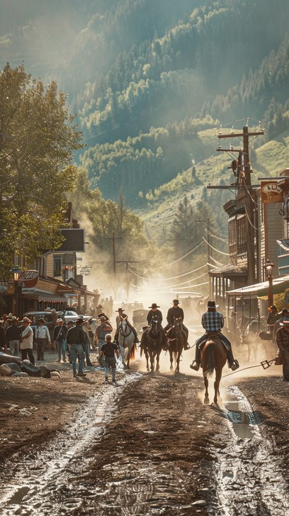 Rustic Rides Farm Free Rustic Mountain Ride Image - Mountain, Horses, Town | Download at ...