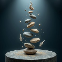Free Magical Stone Balance Image - Levitation, Stones, Feathers ...