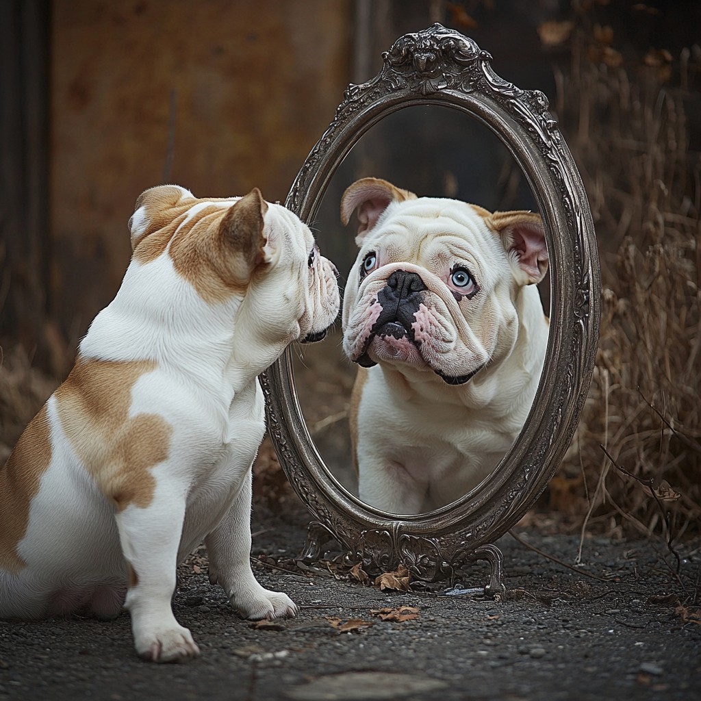Dog Refection Free Dog Admires Reflection Image - Dog, Mirror, Reflection | Download ...