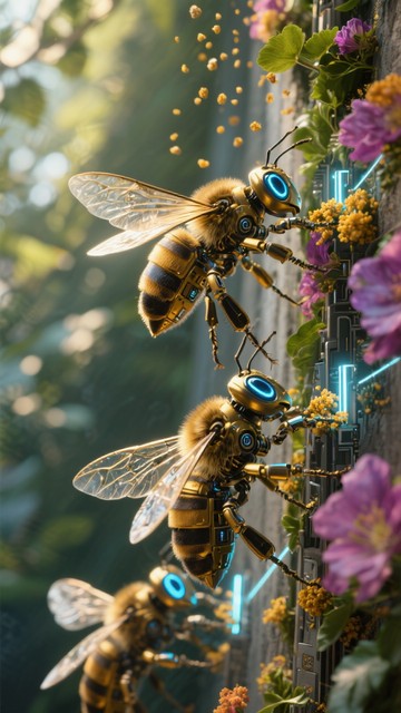 Free Bees Pollinating Flowers Image - Bees, Flowers, Pollination ...