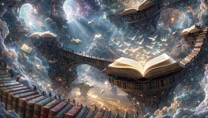 Free Celestial Library Dreams Image - Library, Fantasy, Surreal ...