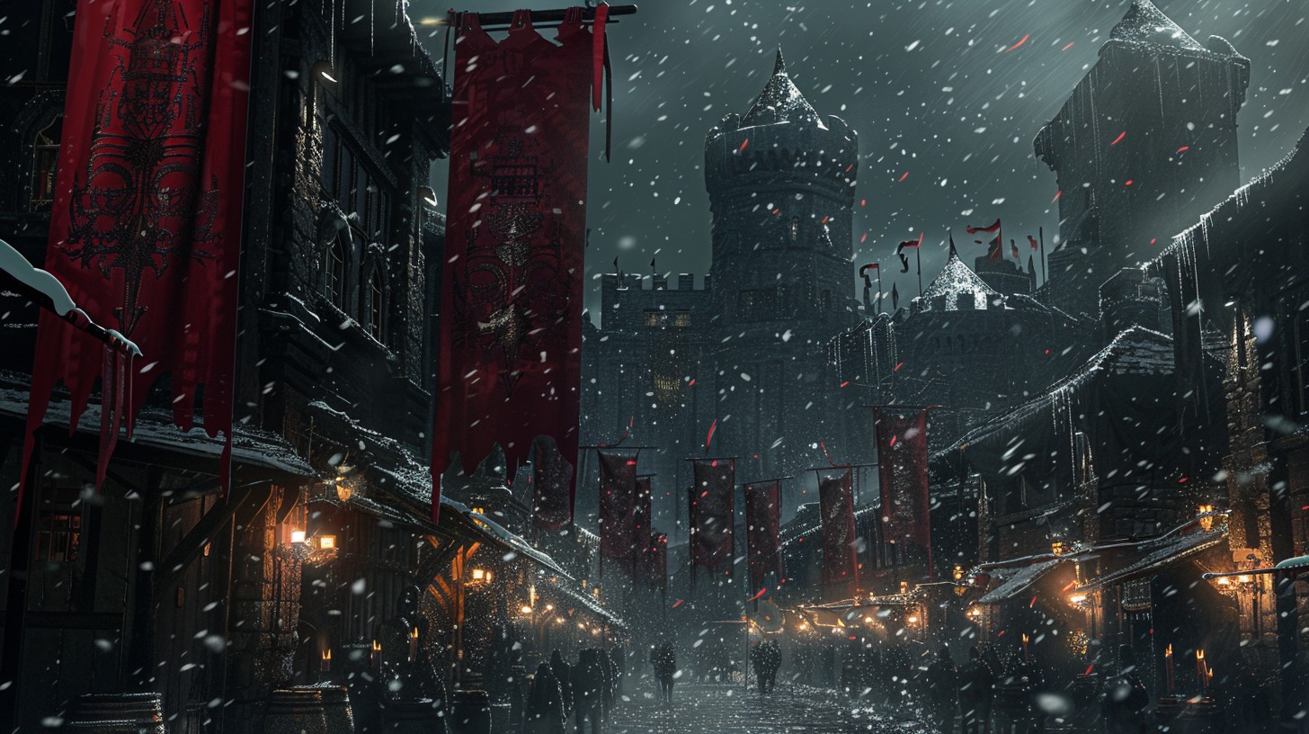 Free Winter Nightfall Scene Image - Winter, Cityscape, Night | Download ...