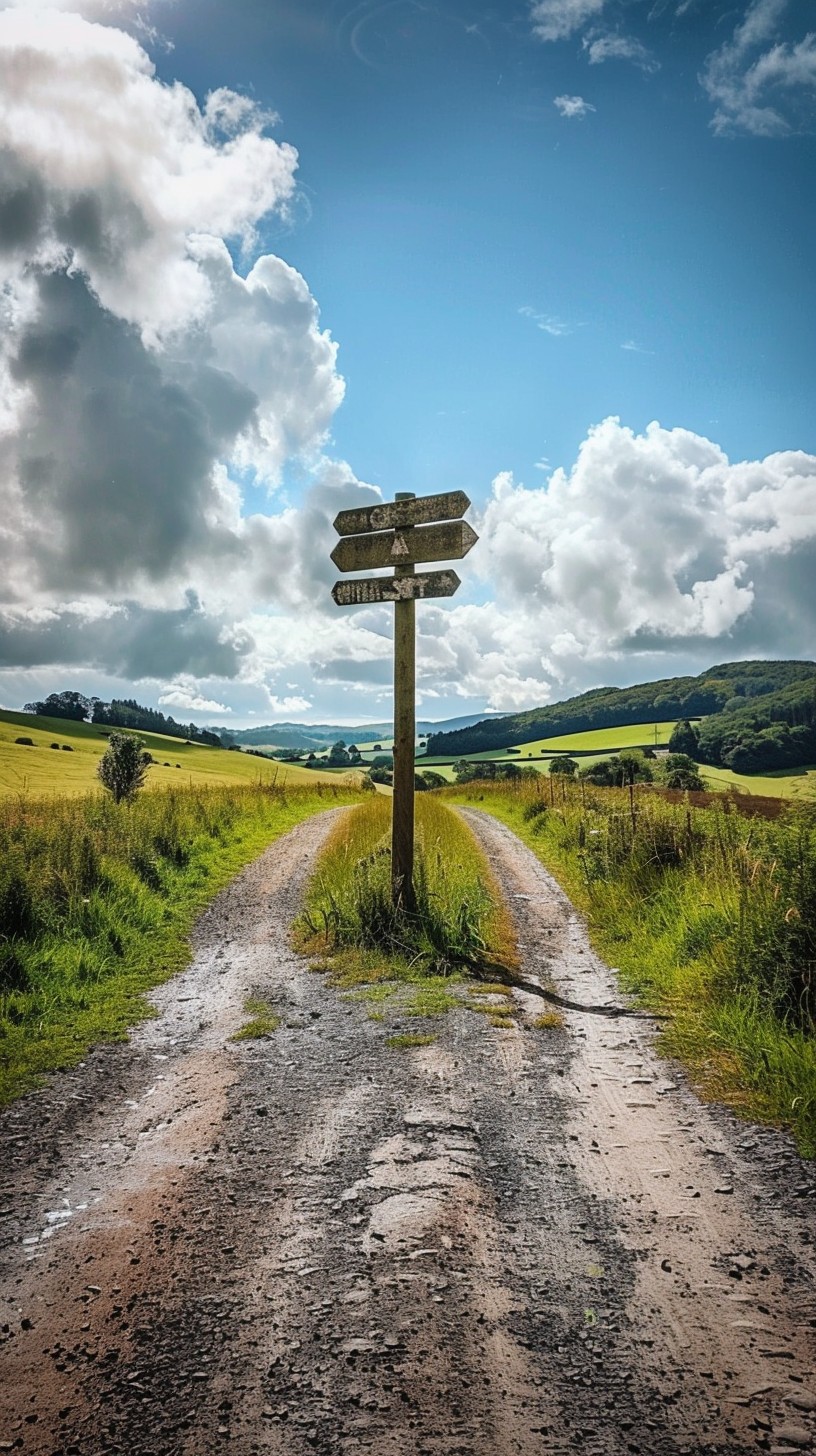 Crossroads Sign Background Free Rural Crossroads Sign Image - Rural, Crossroads, Signpost ...