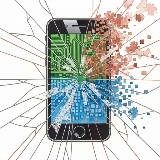 Free Digital Fracture Blooms Image - Broken, Smartphone, Watercolor ...