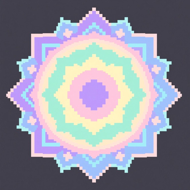 Free Pastel Pixel Mandala Photo - Pixel, Mandala, Pastel | Download at ...
