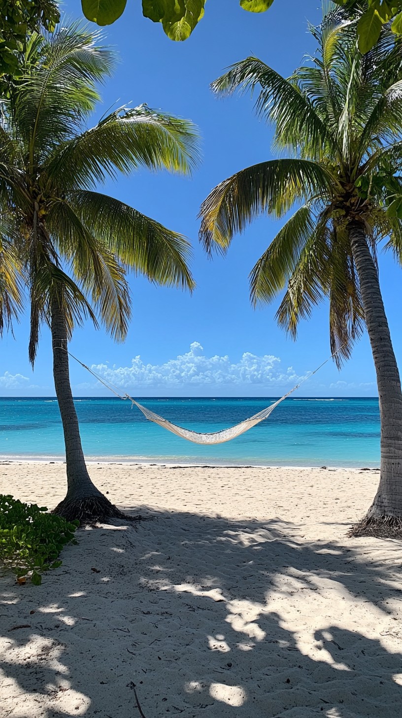 Free Tropical beach relaxation Image - Beach, Hammock, Palm | Download ...
