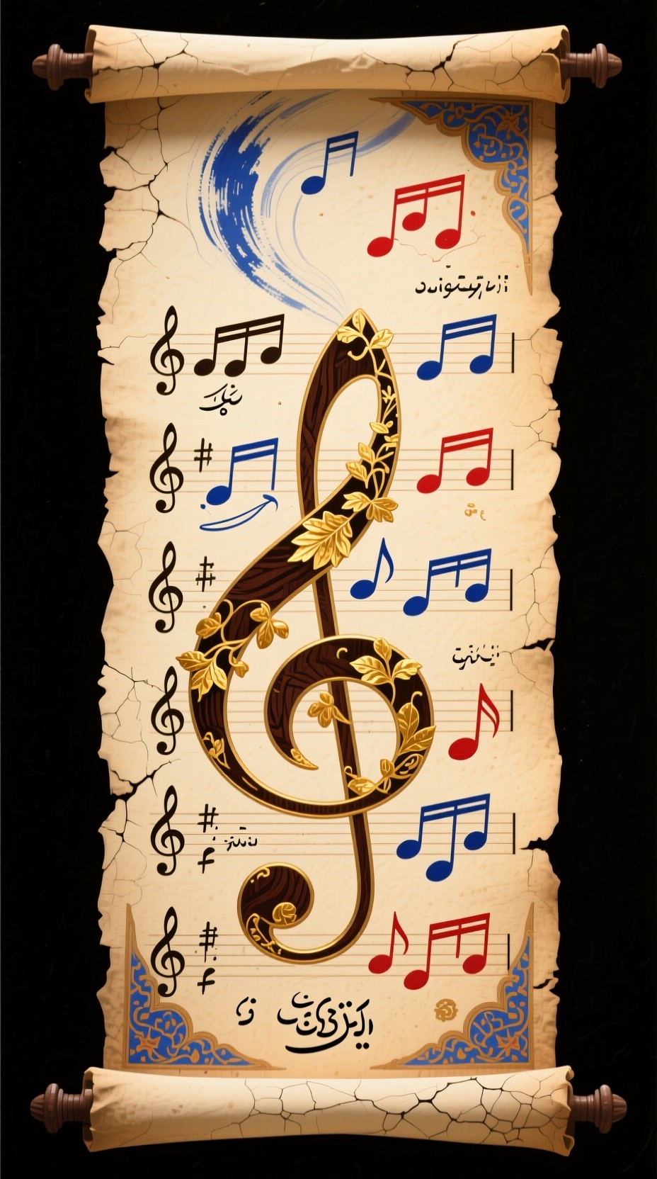 Free Musical Scroll Art Image - Music, Scroll, Parchment | Download at ...