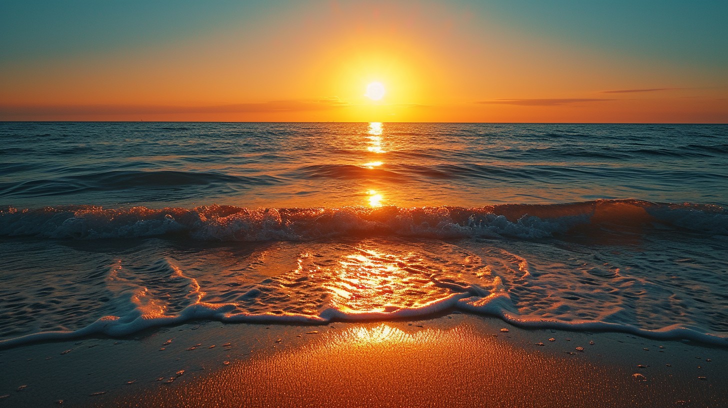 Free Sunset Beach Serenity Image - Sunset, Beach, Ocean | Download at ...