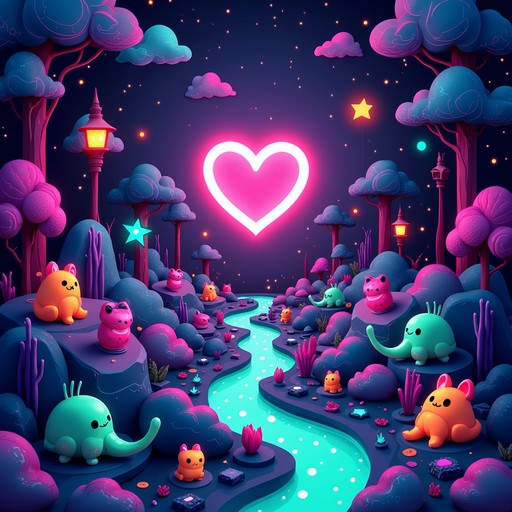 Love Pathhead Free Neon Love Path Image - Magical, Neon, Heart | Download at StockCake