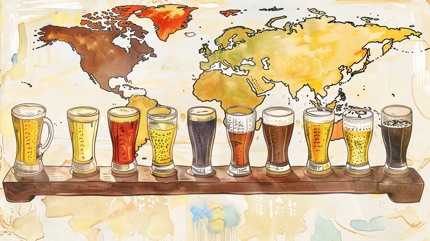 Free Global Beer Sampler Image - Beer, Globe, Map | Download at StockCake