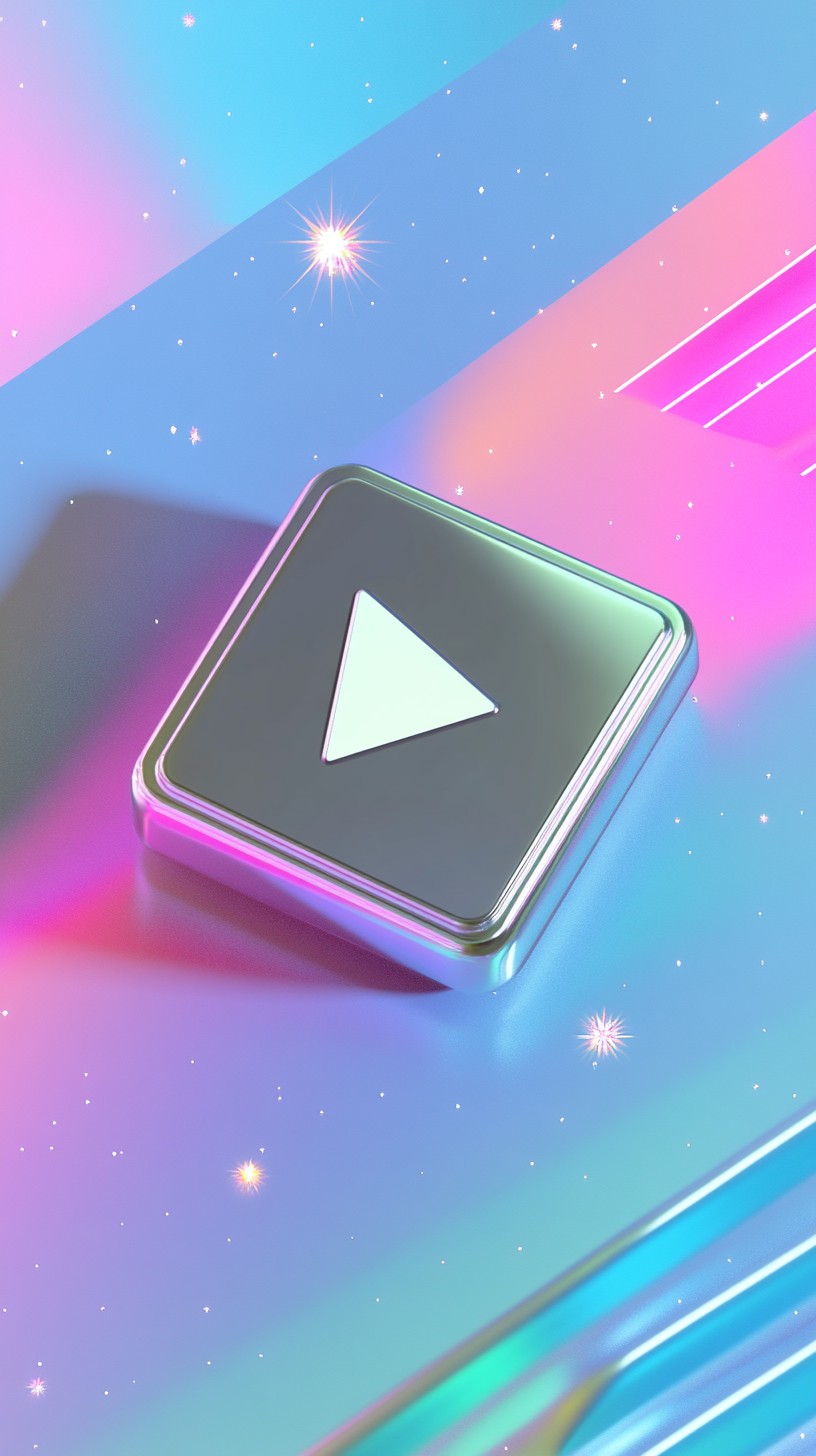 Download Glowing Play Button Image - Glowing, Colorful, Gradient ...