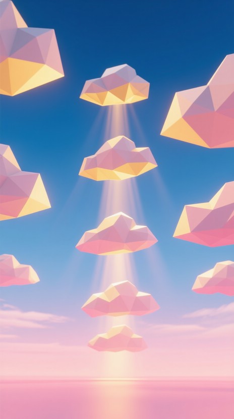Free Geometric Cloud Floating Image - Cloud, Geometric, Minimal ...