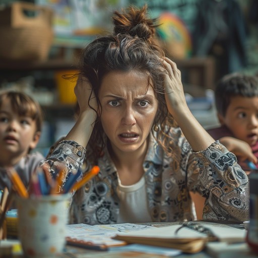 Free Overwhelmed Art Teacher Image - Teacher, Stressed, Children ...