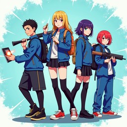 Free School Squad Assembled Image - Anime, Students, School | Download ...
