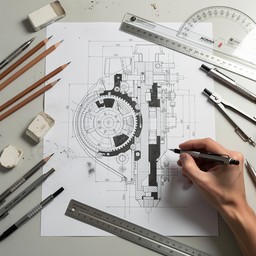 Free Technical Drawing Workspace Image - Drafting, Technical, Drawing ...