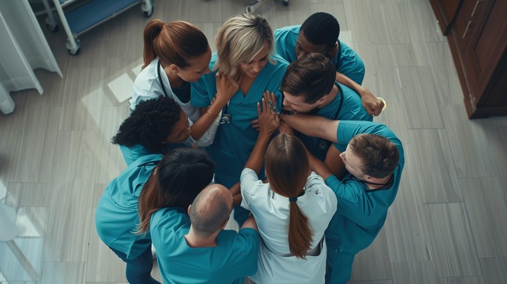 Free Team Huddle Together Photo - Teamwork, Healthcare, Unity ...