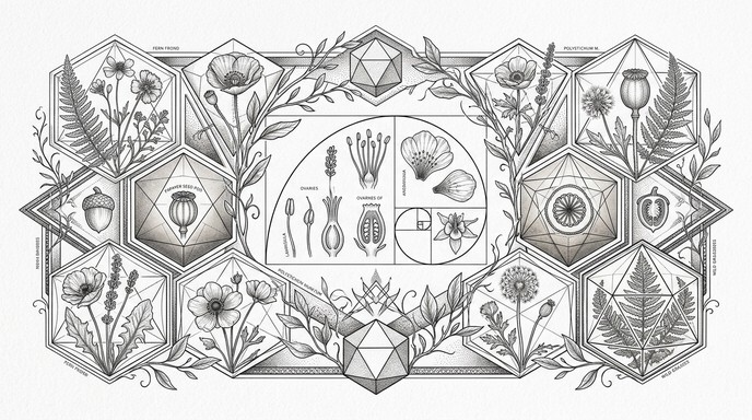 Free Geometry Meets Nature Image - Botanical, Geometry, Illustration ...