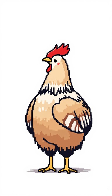 Free Proud Pixel Rooster Image | Download at StockCake