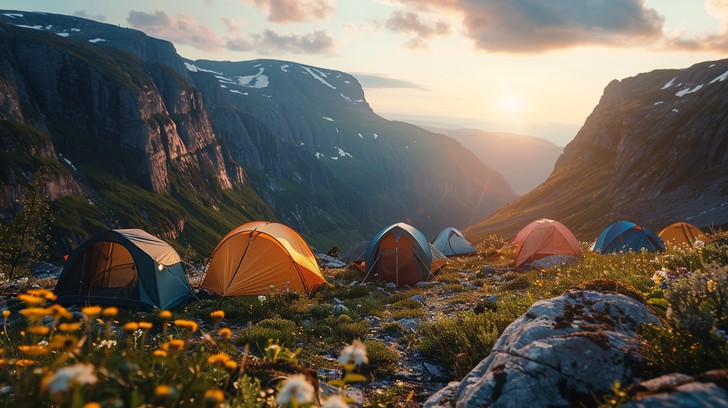Free Mountain Camping Sunset Image | Download at StockCake