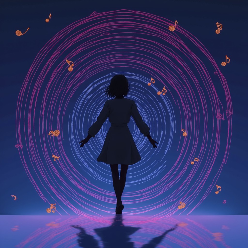 Free Music In Motion Image - Silhouette, Music, Spiral | Download at ...