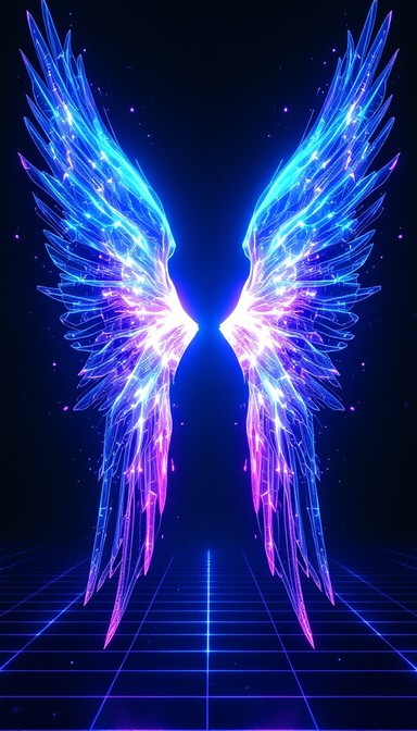 Free Celestial Digital Wings Photo - Wings, Holographic, Angel ...