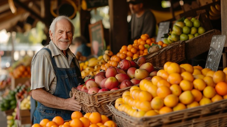 Free Fruit Vendor Smiling Image - Fruit, Market, Vendor | Download at ...