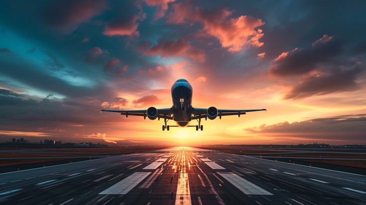 Free Sunset Plane Landing Image - Sunset, Airplane, Airport | Download ...