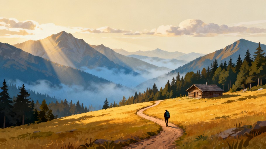 Rustic Backpacker Free Mountain adventure awaits Image - Mountain, Backpack, Adventure ...