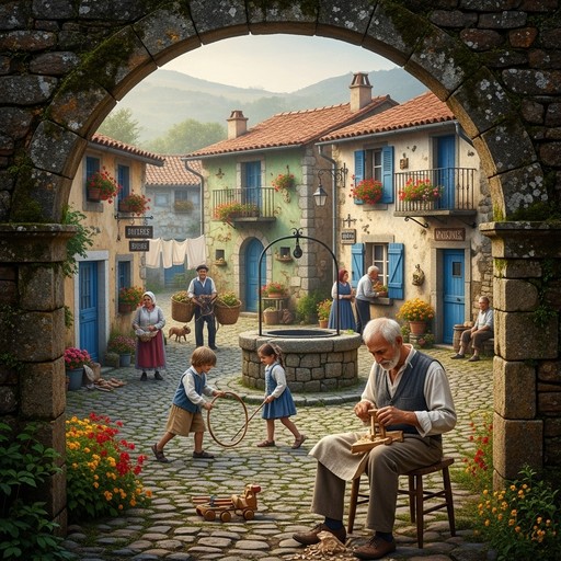 Village Multi Rustic Free Rustic Village Square Image - Village, Cobblestone, Well ...