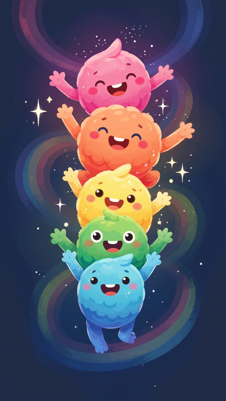 Free Colorful Friends Dancing Image - Illustration, Colorful ...