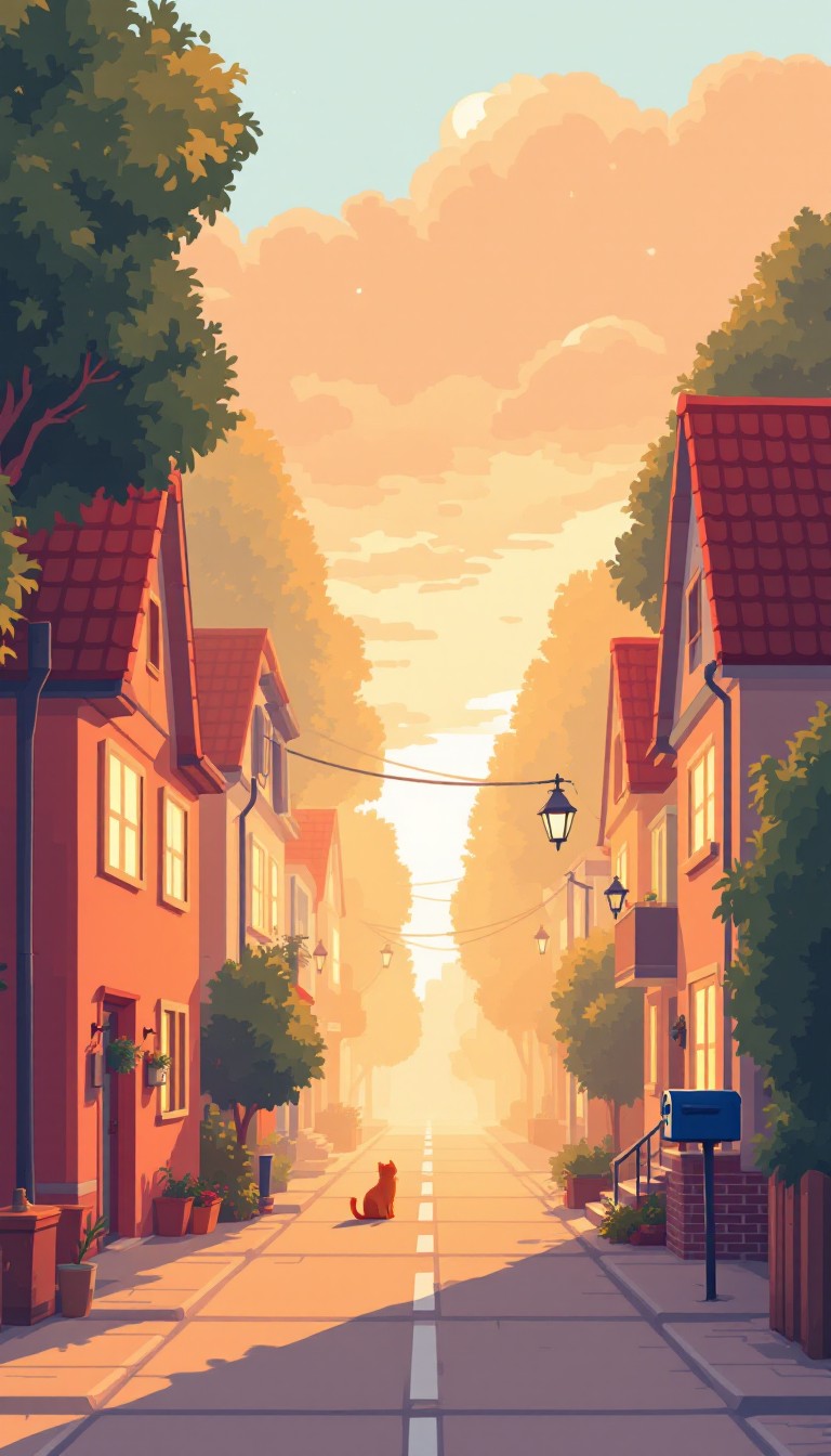 Free Pixel Dawn Street Image - Pixelart, Dawn, Sunrise | Download at ...