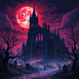 Free Blood Moon Cathedral Image - Cathedral, Gothic, Pixel | Download ...