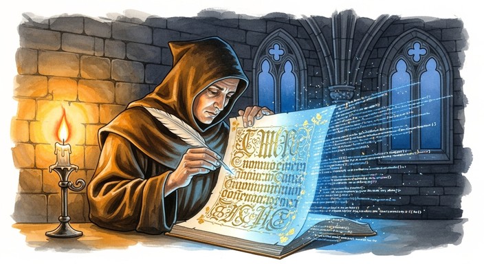 Free Ancient Digital Scribe Image - Monk, Manuscript, Code | Download ...