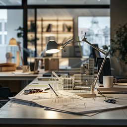 Free Architect's Creative Space Image - Architecture, Blueprints, Desk ...