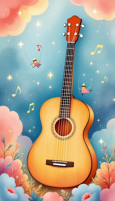 Free Magical Musical Guitar Image - Guitar, Musical, Whimsical ...