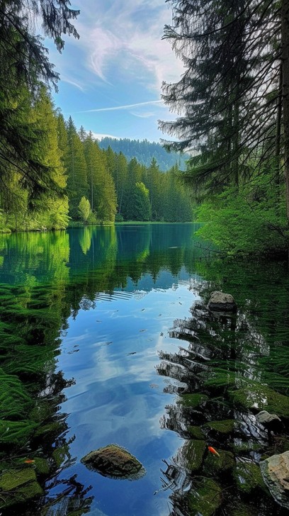 Free Serene Lake View Image - Lake, Bridge, Trees | Download at StockCake