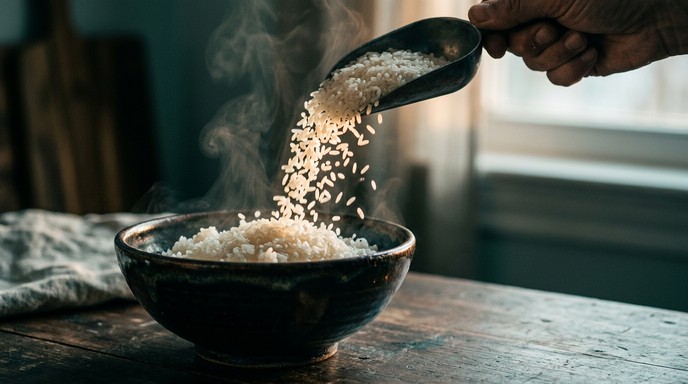 Golden Rice After Cook Free Golden Rice Moment Image - Rice, Pouring, Bowl | Download at StockCake