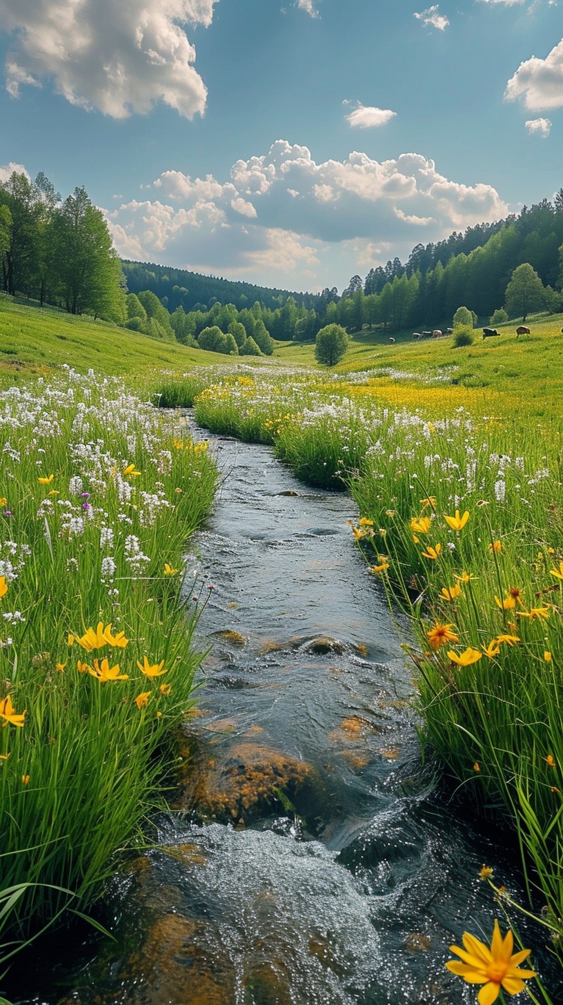 Free Idyllic Nature Retreat Image - Nature, Stream, Meadow | Download ...