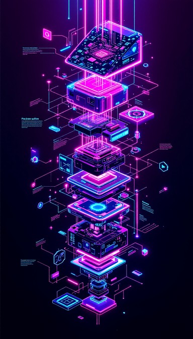 Free Neon Technology Exploded Image - Cyberpunk, Technology, Neon ...