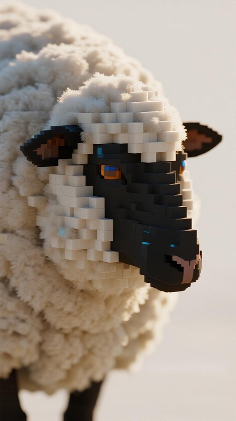 Free Pixelated Wool Sheep Image - Sheep, Wool, Pixelated | Download at ...