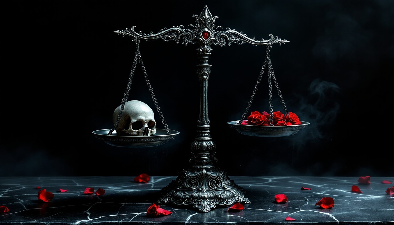 Free Balance Death Life Image - Gothic, Skull, Scale | Download at ...