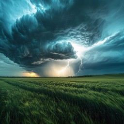 Free Storm Over Field Image - Storm, Field, Lightning | Download at ...